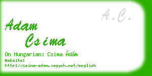 adam csima business card